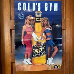 Vintage Cold's Gym Poster Miller Genuine Draft